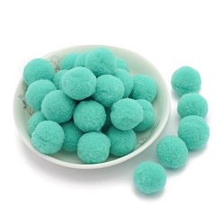 Turquoise Polyester Ball, Costume Accessories, Clothing Accessories, Round, Turquoise, 10mm, 288pcs/bag