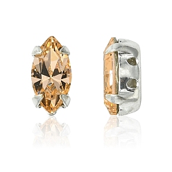 90300 Light Peach Пришивные чашки preciosa® maxima crystal, многожильных ссылки, чешский хрусталь, с настройками латуни, 719 39 056 наветт, серебряные, 90300 светло-персиковый, 10x5 мм