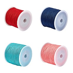 Mixed Color Unicraftale Nylon Thread Nylon String for Beading Jewelry Making, Mixed Color, 0.8mm, about 100m/roll, 4 colors, 1roll/color, 4rolls
