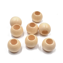 Navajo White Wood Large Hole Beads, Rondelle, Dyed, DIY Jewelry Accessories, Navajo White, 20x16mm, Hole: 10mm