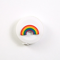 White Catoon Rainbow Metric & Imperial Soft Tape Measure, for Body, Sewing, Tailor, Clothes, White, 5cm, Tape Length: 150cm(4.92 feet)
