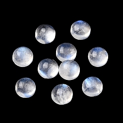 Rainbow Moonstone Кабошоны из натурального радужного лунного камня, полукруглый, 4x2 мм