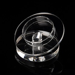 Прозрачный Органические стеклянных браслетов / браслеты стеллажи, прозрачные, 78x79x44 мм