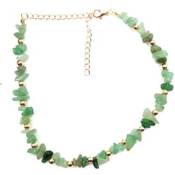 Зеленый Авантюрин Ожерелья из натурального зеленого авантюрина, вышитые бисером, 12.20 дюйм (31 см)