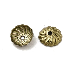 Antique Bronze Ion Plating(IP) 304 Stainless Steel Bead Caps, Flower, Antique Bronze, 7x2mm, Hole: 1mm