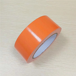 Dark Orange Polyethylene & Gauze Adhesive Tapes for Fixing Carpet, Bookbinding Repair Cloth Tape, Flat, Dark Orange, 1.8cm, 50m/roll