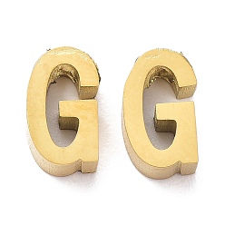 Letter G Ion Plating(IP) 304 Stainless Steel Charms, Alphabet, Golden, Letter.G, 8.5x5x3mm, Hole: 1.8mm