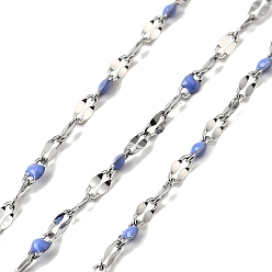 Васильковый 304 цепи натяжные нержавеющие, с эмалью, пайки, с катушкой, реальный 18 k позолоченный, васильковый, 2 мм