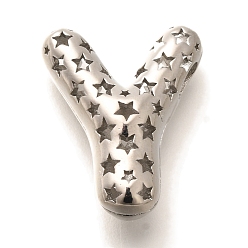 Letter Y Полые медные подвески, стойки покрытие, долговечный, без кадмия и без свинца, письмо амулеты, Письмо Y, 23x18.5x9 мм, отверстие : 4.7x3 мм