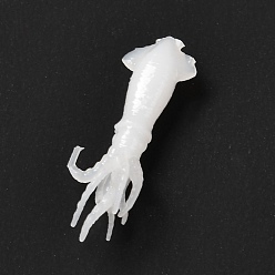 White 3D Resin Model, UV Resin Filler, Epoxy Resin Jewelry Making, Inkfish, White, 20.5x6x3.5mm