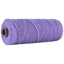 Средний Фиолетовый 100М круглый хлопковый шнур, для упаковки подарков, diy craft, средне фиолетовый, 2 мм, около 109.36 ярдов (100 м) / рулон