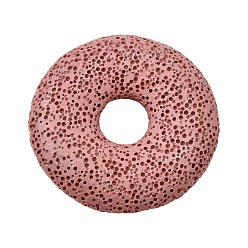 Индийский Красный Природный диск из вулканического камня большие подвески, окрашенные, Индийская красная, 48~50x10~11 мм, отверстие : 12~13 мм