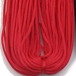 Red Polyester Hollow Yarn for Crocheting, Ice Linen Silk Hand Knitting Light Body Yarn, Summer Sun Hat Yarn for DIY Cool Hat Shoes Bag Cushion, Red, 1mm, about 54.68 Yards(50m)/Skein