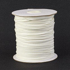 White Eco-Friendly Korean Waxed Polyester Cord, White, 1.5mm, about 169.51~174.98 Yards(155~160m)/Roll