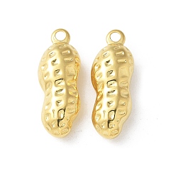 Настоящее золото 18K 304 подвески из нержавеющей стали, ионное покрытие (ip), арахиса прелести, реальный 18 k позолоченный, 29.5x11x8 мм, отверстие : 2 мм