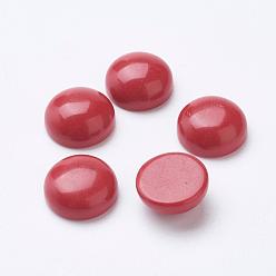 Synthetic Coral Synthetic Coral Cabochons, Half Round/Dome, 10x4.5mm
