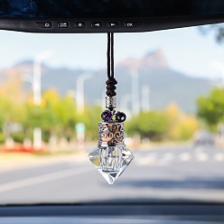 Purple Glass Perfume Pendant Decoration, for Car Decoration, Purple, Packing: 60x60x60mm