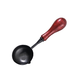 FireBrick Alloy Sealing Wax Spoons, with ABS Handle, Stamp Heating Tool, FireBrick, 102x34.6mm