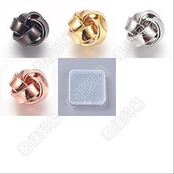 (52) Непрозрачная лаванда 16 шт. 4 цвета латунных бусин, цветок, разноцветные, 12x8 мм, отверстие : 2.5 мм, 4 шт / цвет