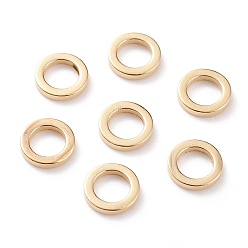 Настоящее золото 24K Латунные соединительные колечки, долговечный, круглые кольца, реальный 24 k позолоченный, 6x1 мм, внутренний диаметр: 4 мм