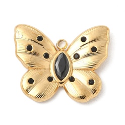 Реактивный Самолет 304 подвески из нержавеющей стали, со стразами, бабочки прелести, реальный 18 k позолоченный, струя, 17x21x3 мм, отверстие : 1.6 мм