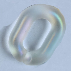 Прозрачный Прозрачные акриловые быстроразъемные соединения, ab color овальные ссылки, прозрачные, 19x14 мм