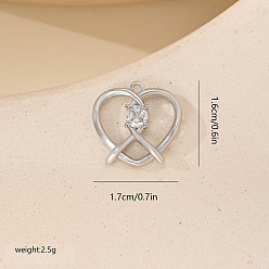 Другие Микро проложить кубического циркония подвески, платиновые подвески, узел, 16x17 мм