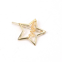 Желтый Кварц Заколки для волос из сплава, с синтетическим желтым кварцем, аксессуары для волос для женщин и девочек, звезда, 65x50 мм