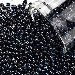 (82) Metallic Blue Iris Тохо 6/0 круглые бусины, японский бисер, (82) металлический синий ирис, 4 мм, отверстие : 1.5 мм, Около 168 шт / 10 г