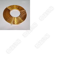 Goldenrod BENECREAT Aluminum Wire, Flat Craft Wire, Bezel Strip Wire for Cabochons Jewelry Making, Goldenrod, 5x1mm, about 10m/roll
