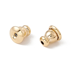 Real 14K Gold Plated Rack Plating Brass Ear Nuts, Long-Lasting Plated, Cadmium Free & Lead Free, Chess, Real 14K Gold Plated, 6x5mm, Hole: 0.8mm