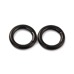 Electrophoresis Black 304 Stainless Steel Spring Gate Rings, O Rings, Ring, Electrophoresis Black, 6 Gauge, 24x4mm, Inner Diameter: 16mm