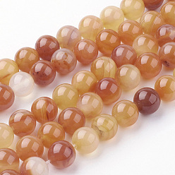 Carnelian Natural Carnelian Beads Strands, Dyed & Heated, Round, 10~10.5mm, Hole: 1.5mm, about 38pcs/strand, 15.3 inch(39cm)