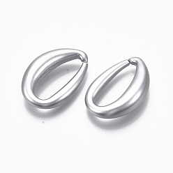 Silver Spray Painted CCB Plastic Linking Rings, Quick Link Connectors, For Jewelry Cable Chains Making, Oval, Silver, 39x26x9.5mm, Inner Diameter: 11x30mm