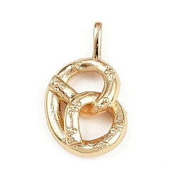 Золотой 304 подвески из нержавеющей стали, крендельки-очарования, золотые, 20.5x11.5x4.5 мм, отверстие : 3.5x2 мм