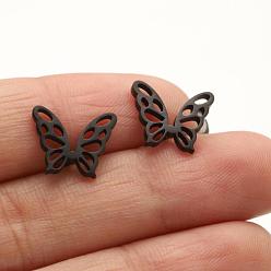 671 black Earrings Girls Cute Spring Summer Butterfly Wings Heart Pattern Personality Earrings