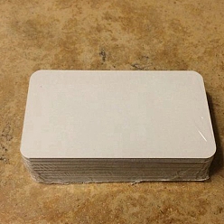 White Aluminum Blank Thermal Transfer Business Cards, Rectangle, White, 54x86mm