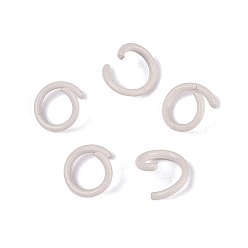 Античный Белый Открытые прыжковые кольца из окрашенного распылением железа, старинный белый, 18 датчик, 6~6.5x1 мм, внутренний диаметр: 4~4.5 мм, Около 11111 шт / 1000 г