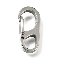 Нержавеющая Сталь Цвет 304 из нержавеющей стали скалолазание карабинов, ключевые застежками, овальные, цвет нержавеющей стали, 31.5x15x3.8 мм