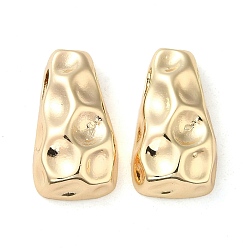 Real 18K Gold Plated Brass European Bead, Large Hole Beads, Trapezoid, Real 18K Gold Plated, 22x12x6.5mm, Hole: 4.3x3mm