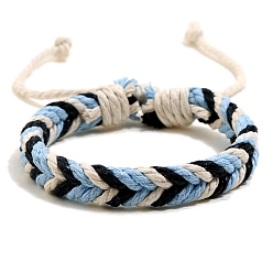 Светло-Голубой Джутовые плетеные браслеты, Небесно-голубой, 1/2 дюйм (1.2 см), внутренний диаметр: 2-3/4 дюйм (7 см)