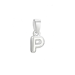 Letter P Латунь прелести, долговечный, стойки покрытие, без кадмия и без свинца, Письмо P, 10x6x2 мм, отверстие : 5x2.5 мм