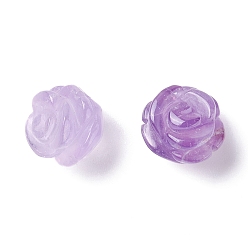 Amethyst Natural Amethyst Beads, Rose, 9.5~10x9~9.5mm, Hole: 1mm