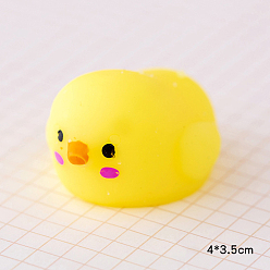 Chick TPR Stress Toy, Funny Fidget Sensory Toy, for Stress Anxiety Relief, Animal, Chick Pattern, 40x35mm