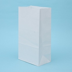 White Kraft Paper Bags, No Handles, Gift Bags, Shopping Bags, White, 13x8x24cm