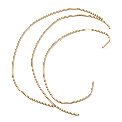 Oro Alambre de latón francés, alambre de bobina flexible redondo, Hilo metálico para bordar y bisutería, dorado, 1.6 mm, sobre 3.28 pies (1m)/pc