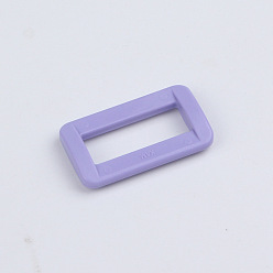 Lilas Anneau de boucle rectangle en plastique, boucle de ceinture sangle, pour bagages ceinture artisanat bricolage accessoires, lilas, 20mm