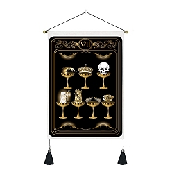 Mixed Shapes Tarot Polyester Wall Hanging Tapestry, for Bedroom Living Room Decoration, Rectangle, Mixed Shapes, Picture: 500x350mm
