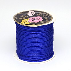 Bleu Royal Fil de nylon, corde de satin de rattail, bleu royal, 1.5mm, environ 114.82 yards (105m)/rouleau