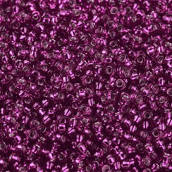 (RR1436) Silverlined Hibiscus MIYUKI Round Rocailles Beads, Japanese Seed Beads, (RR1436) Silverlined Hibiscus, 11/0, 2x1.3mm, Hole: 0.8mm, about 1100pcs/bottle, 10g/bottle